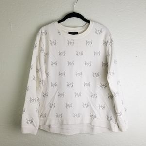 Forever 21 White Whatever Hand Sign Sweater